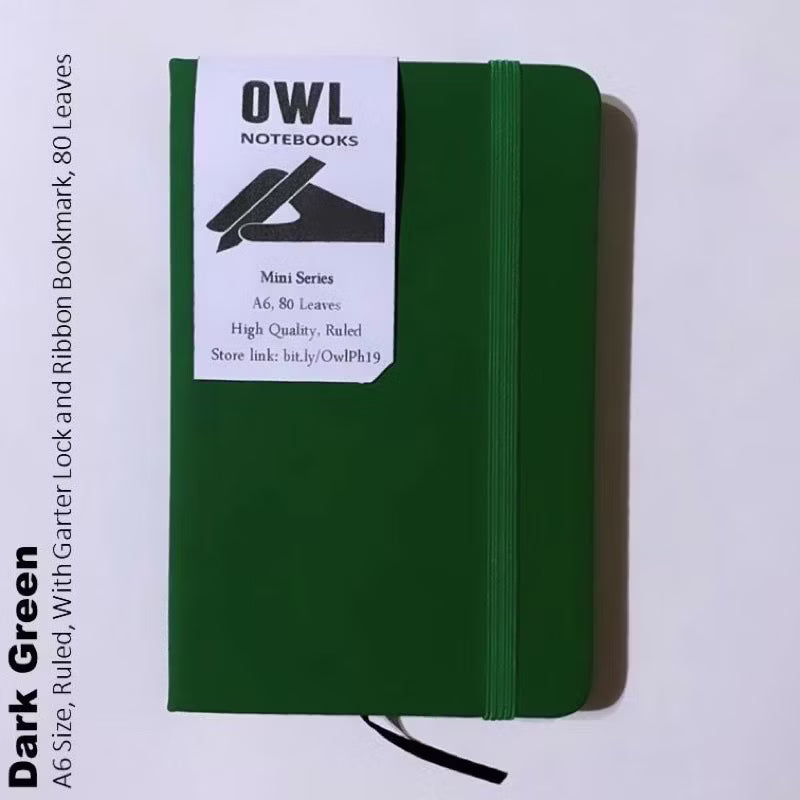 A6 Mini Journals Leather Cover Lined Pages 80Gsm Notebooks (Small Size) With Garter Lock