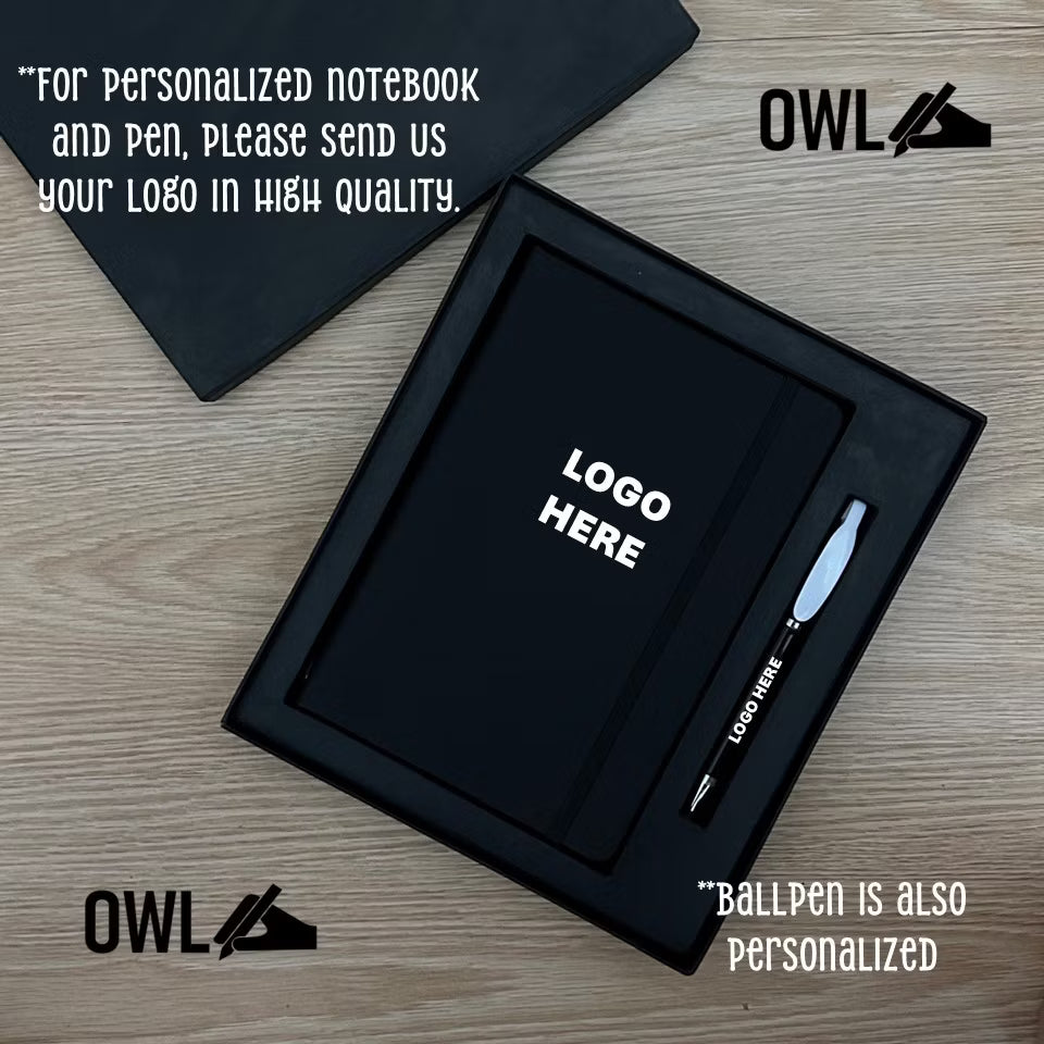 BULK ORDER Corporate Business Notebook and Pen Gift Set in Black Box Souvenir Giveaways for office