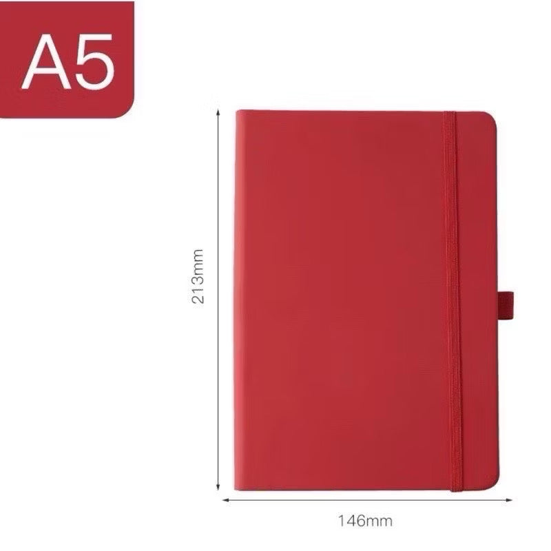 A5 Thick Hardbound Journal 140 Leaves With Pen Holder Leather Cover with Garter Lock and Bookmark