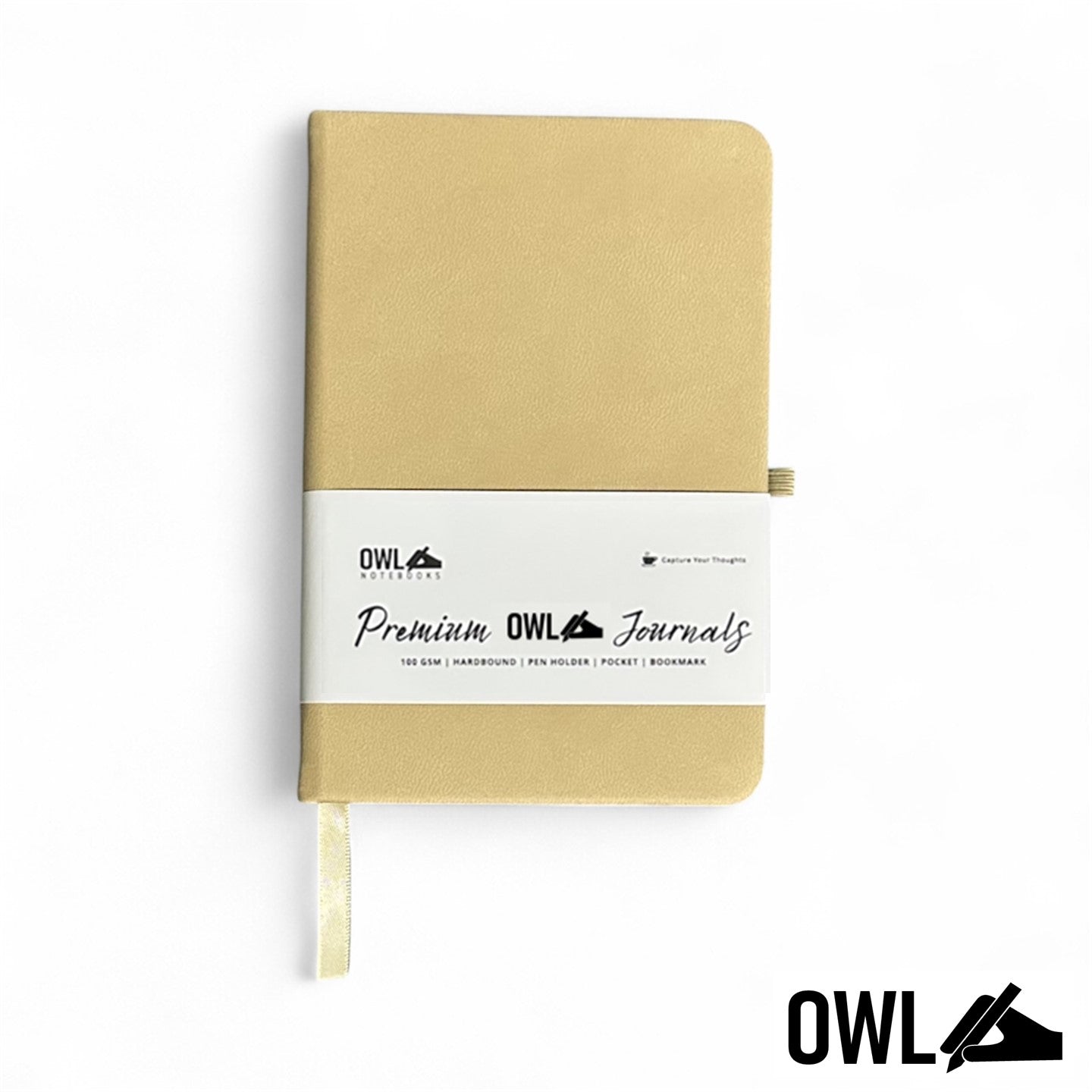 OWL NOTEBOOKS A6 SMALL BLANK / DOT / GRID 100 GSM Mini Sketch Journal Stationary Hard Bound PU Leather