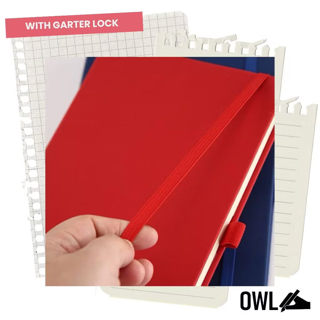 Owl Notebooks Personalized Thick 140 Leaves Journal Notebook Hardbound With Pen Holder A5 Size