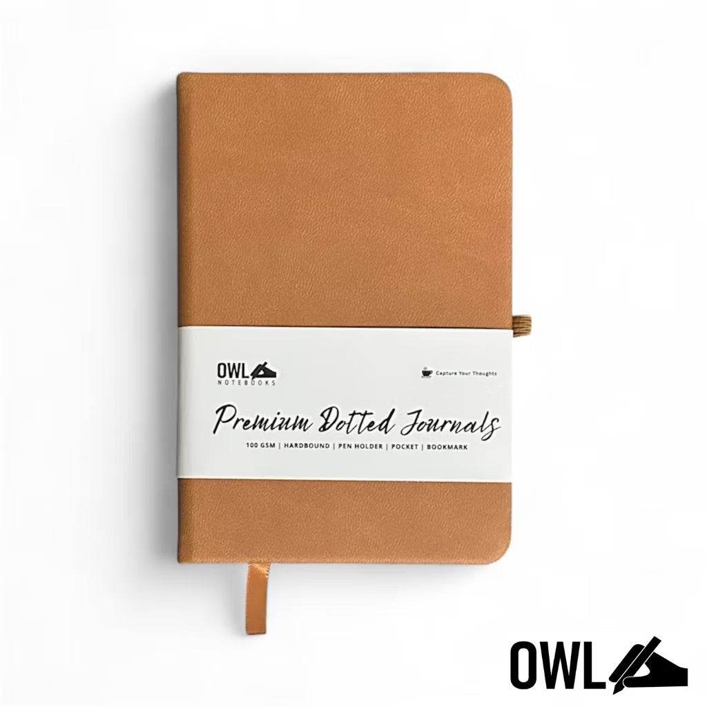 Owl A6 BLANK Small Mini Personalized Pocket Journals Paper Notes With Garter Lock And Back Pocket