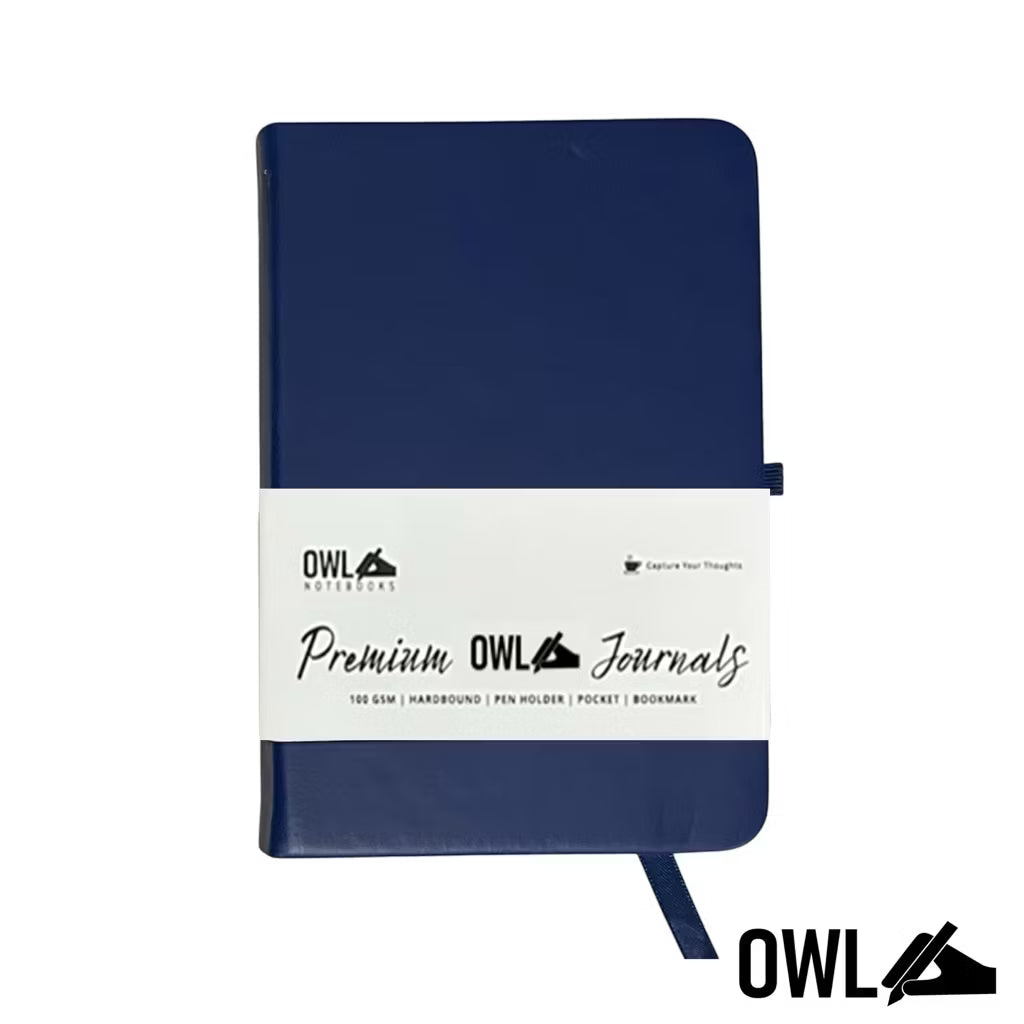 Owl A6 BLANK Small Mini Personalized Pocket Journals Paper Notes With Garter Lock And Back Pocket