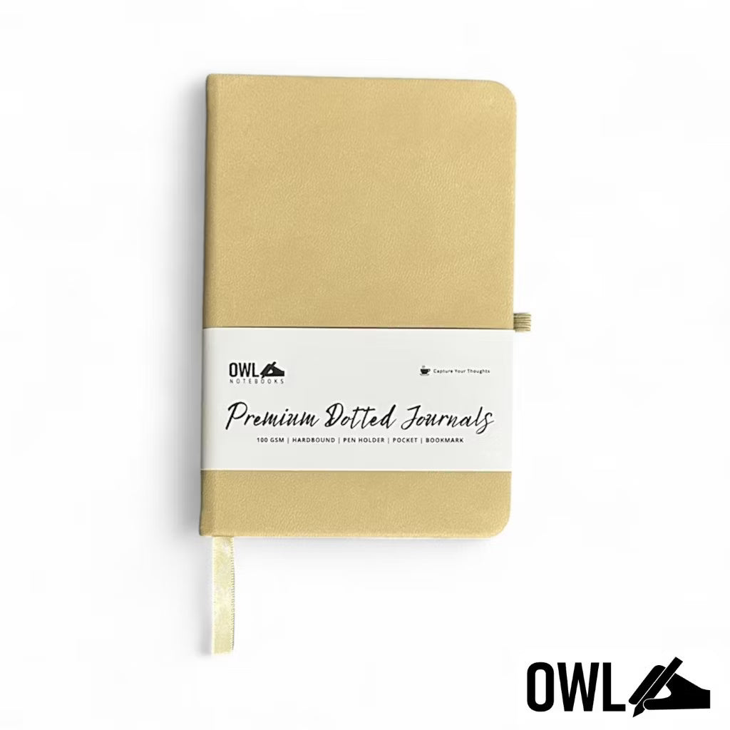 Owl Ph A6 GRID Mini Personalized Pocket Journals Paper Notes With Garter Lock And Back Pocket