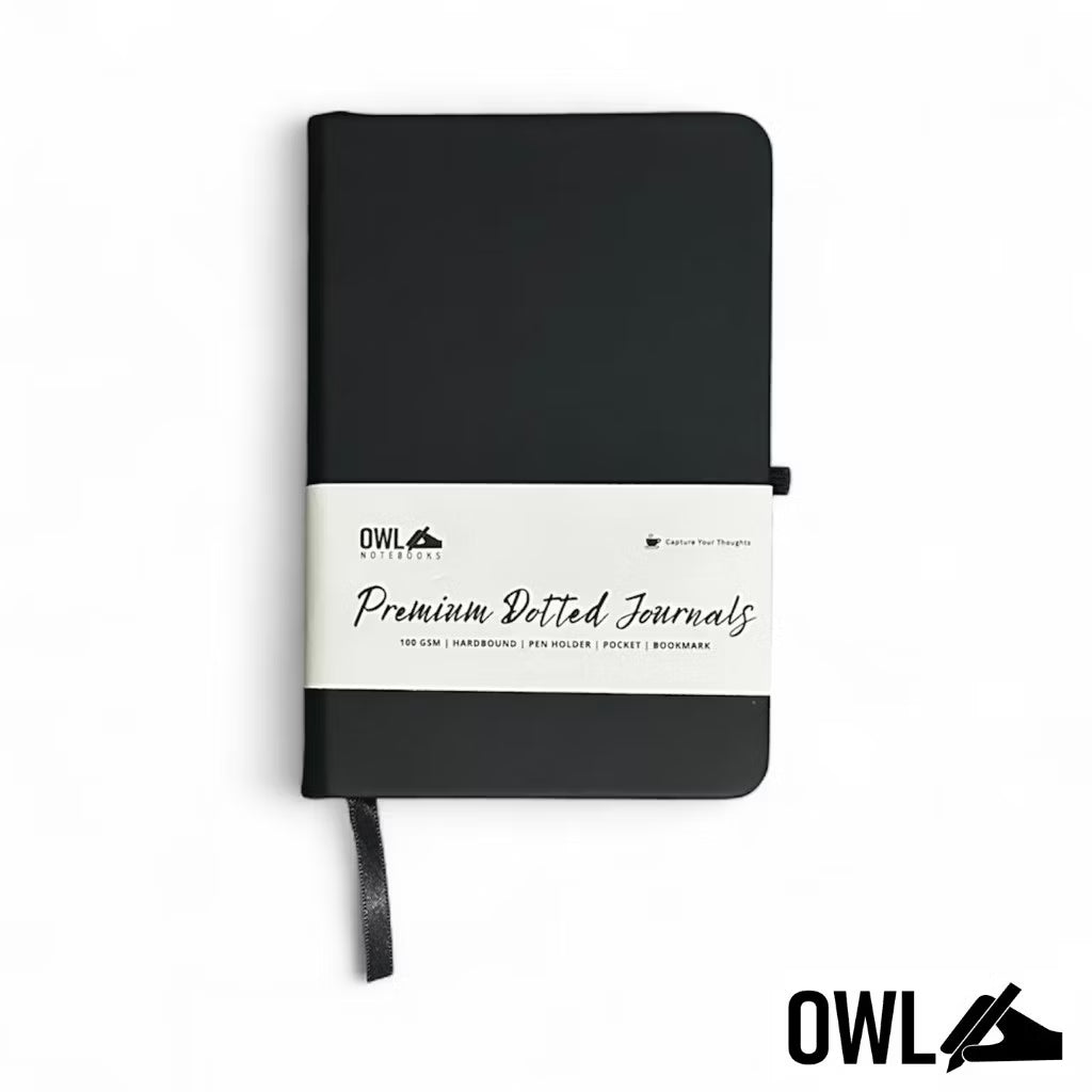 Owl Ph A6 GRID Mini Personalized Pocket Journals Paper Notes With Garter Lock And Back Pocket