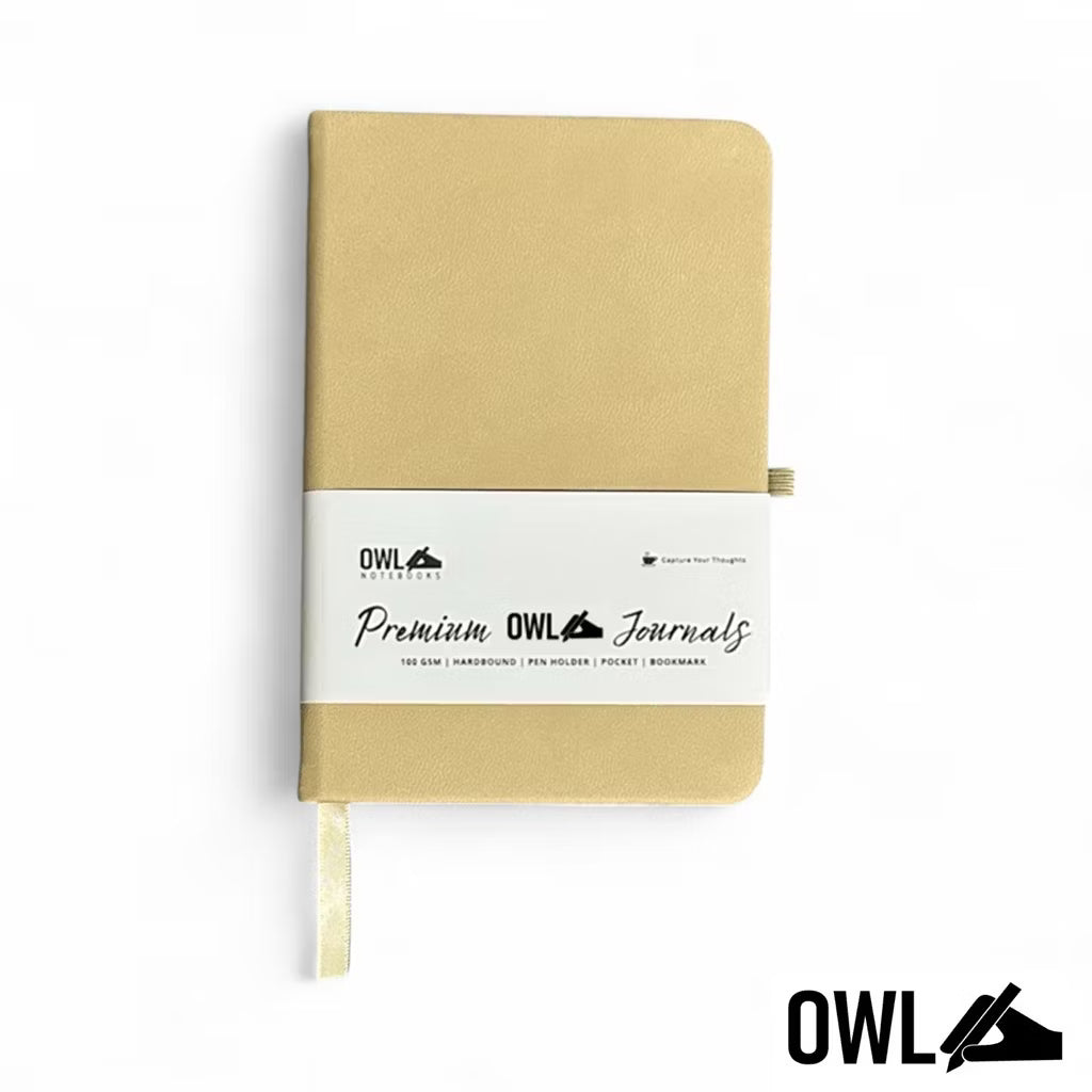 Owl A6 DOTTED Small Mini Personalized Pocket Journals Paper Notes With Garter Lock And Back Pocket
