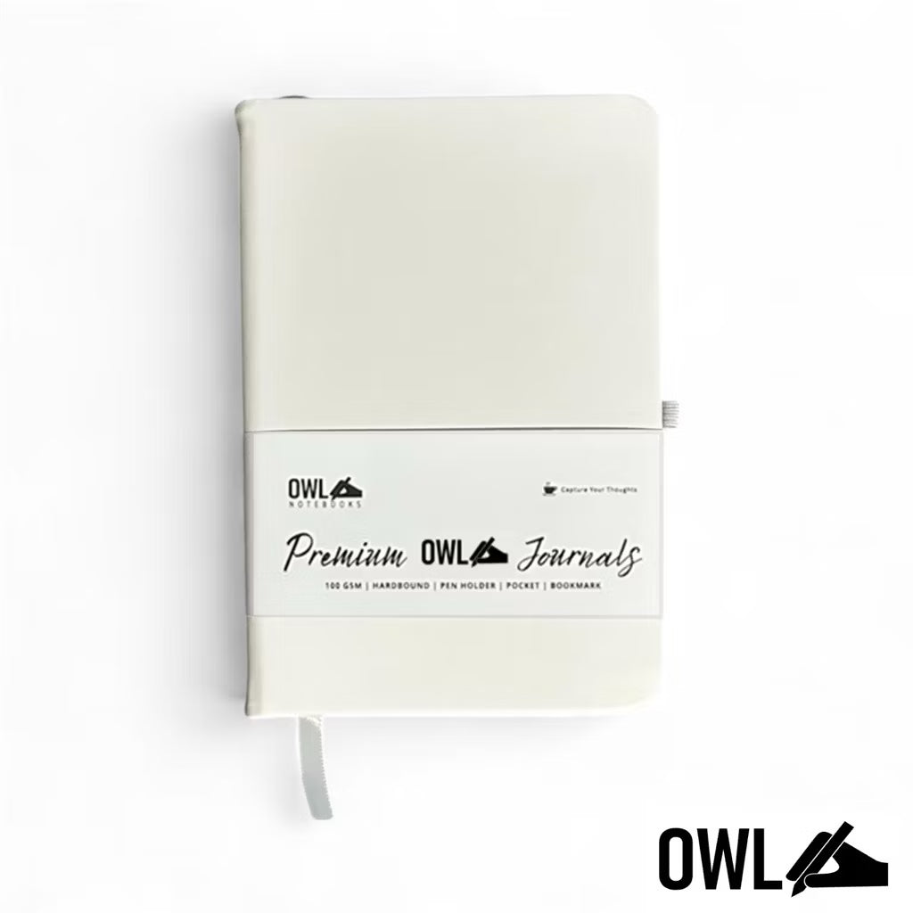 Owl A6 DOTTED Small Mini Personalized Pocket Journals Paper Notes With Garter Lock And Back Pocket