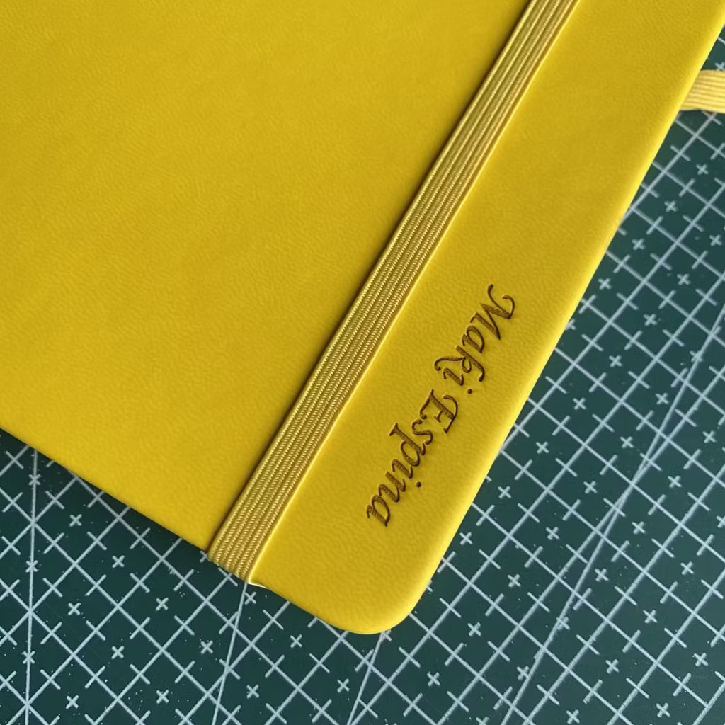 OWL DOTTED Premium Personalized Pu Leather Notebooks High Quality Debossed With Pen Holder 100 Gsm