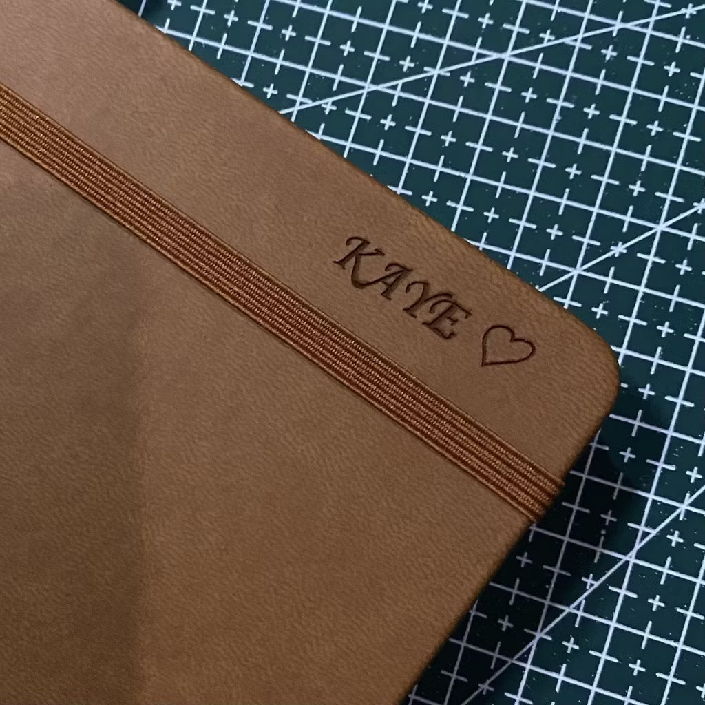 OWL DOTTED Premium Personalized Pu Leather Notebooks High Quality Debossed With Pen Holder 100 Gsm