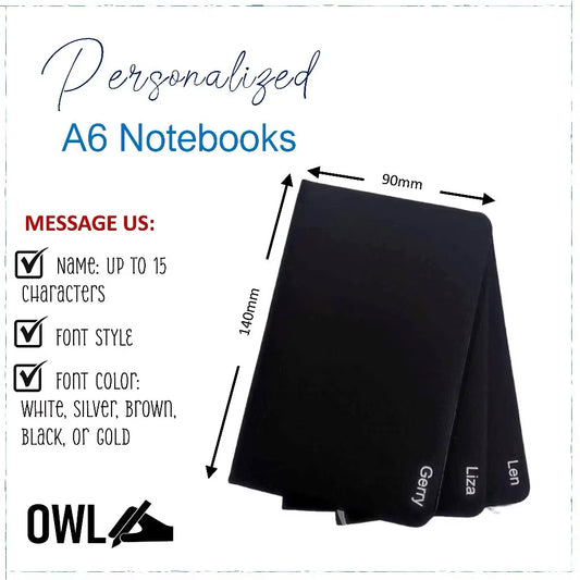 A6 Customized Notebook Small Engraved Name Personalized Paper Notes Pocket Journal