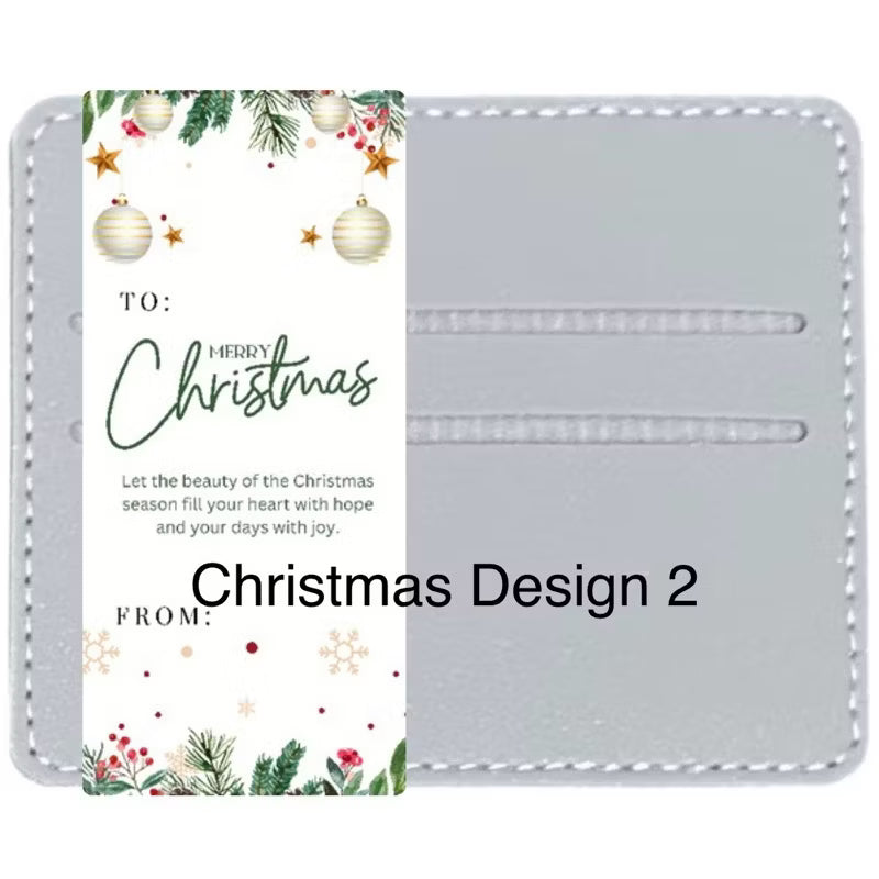 OWL Personalized Card holders with 4 card holes - Engraved name and customized sleeves for giveaways