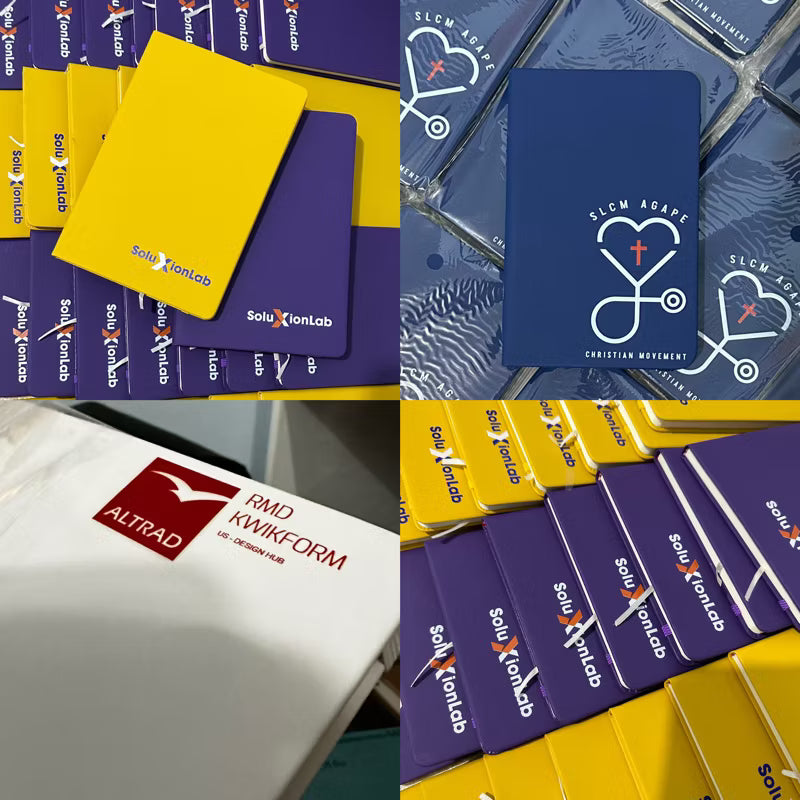 BULK ORDER 30 PCS PLANNER or NOTEBOOKS WITH DIGITALLY PRINTED COMPANY LOGOS