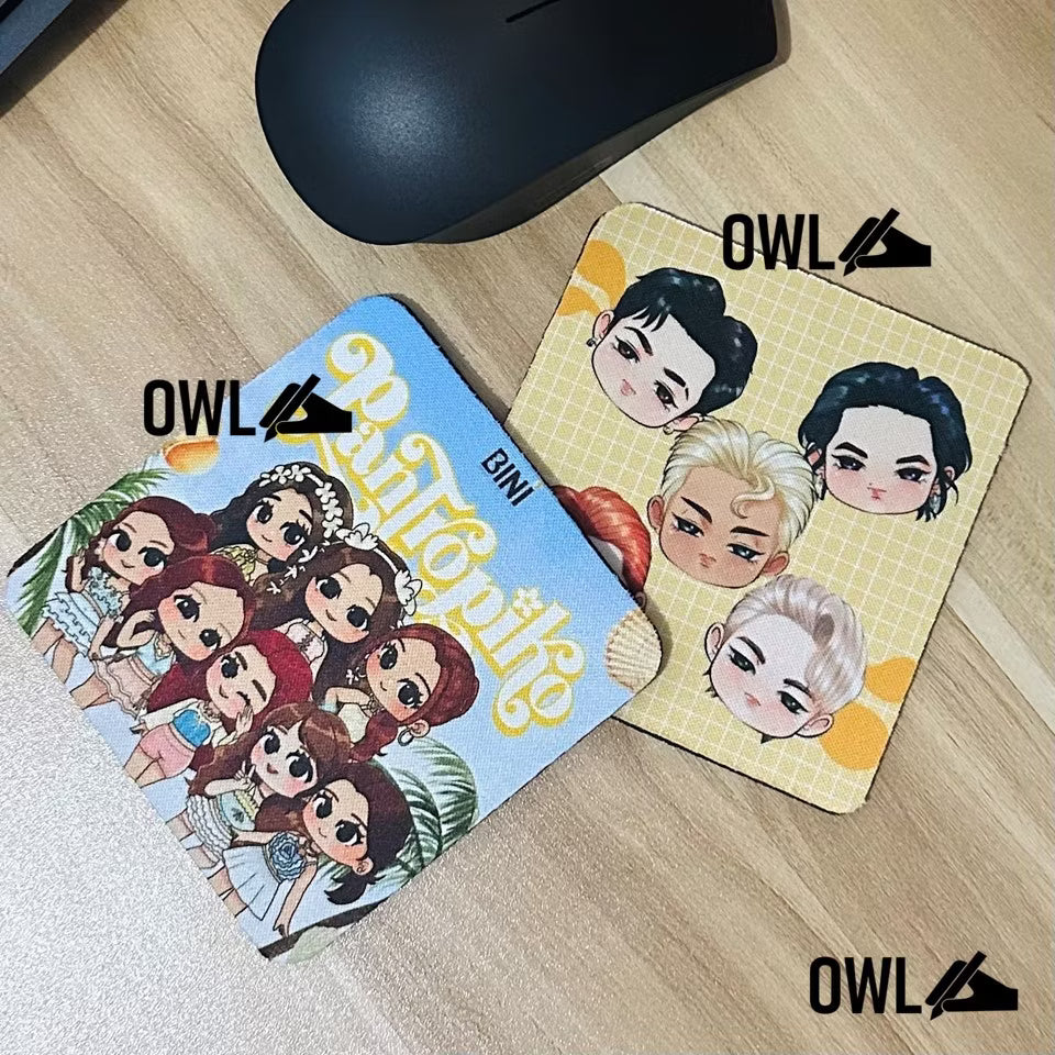 OWL Personalized Coasters with Sublimation Print Souvenir Giveaways for birthday wedding baptismal