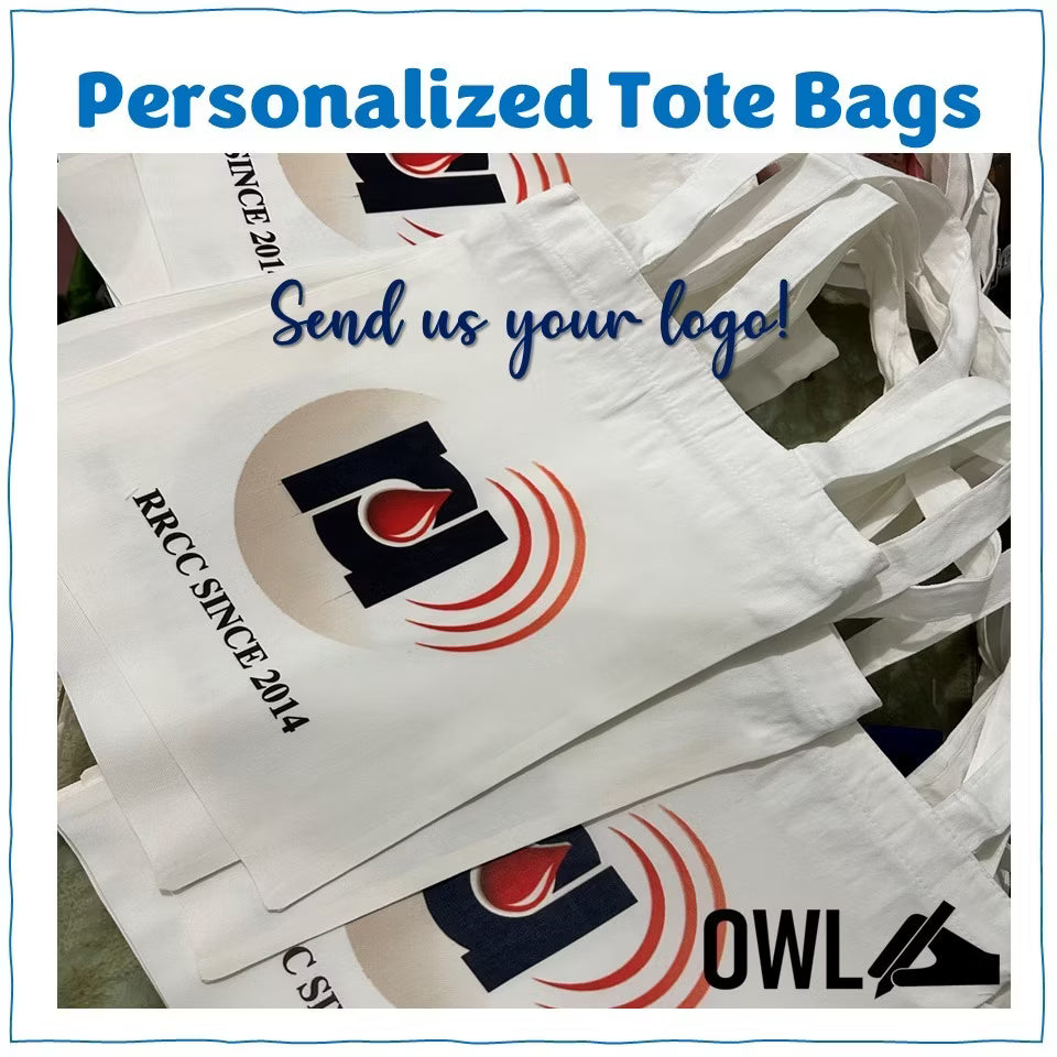 OWL Personalized Tote Bag 12x14" Size with Printed Logo Souvenir for birthday wedding baptismal orgs