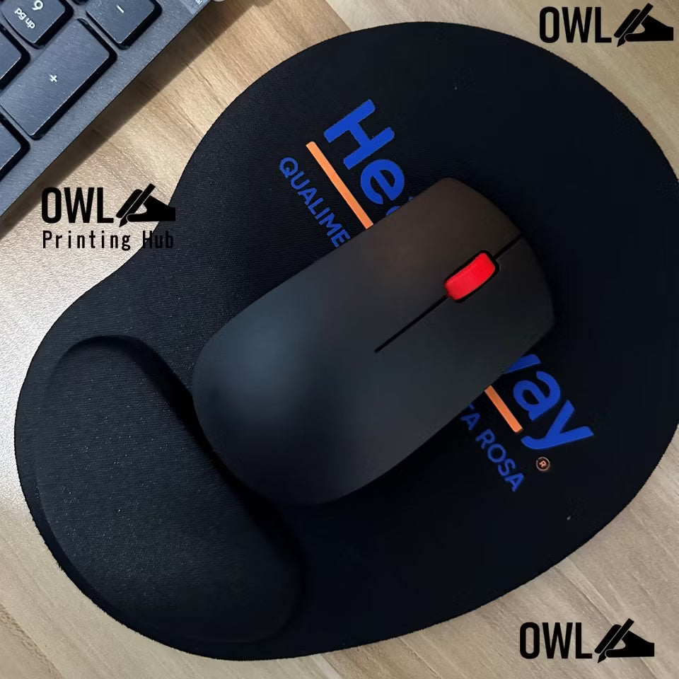 OWL Personalized Mouse Pad with Wrist Foam - Bulk Orders For office and school giveaways souvenir
