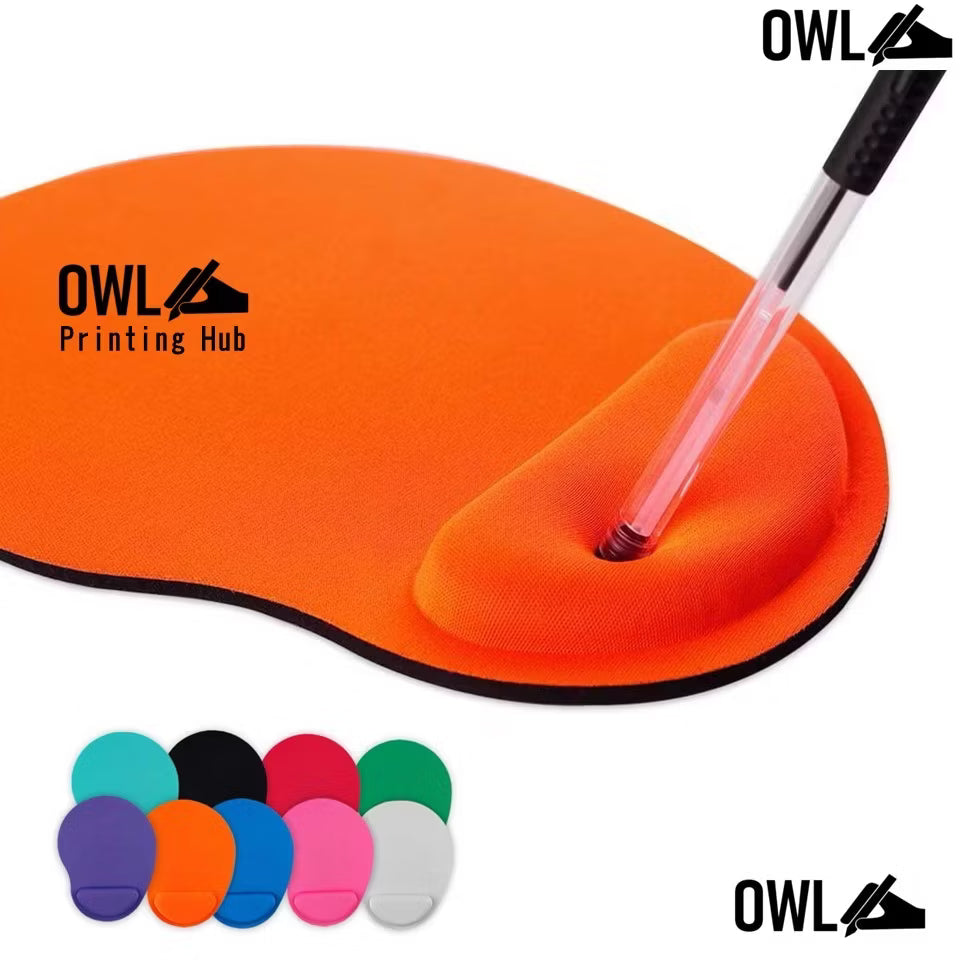 OWL Personalized Mouse Pad with Wrist Foam - Bulk Orders For office and school giveaways souvenir