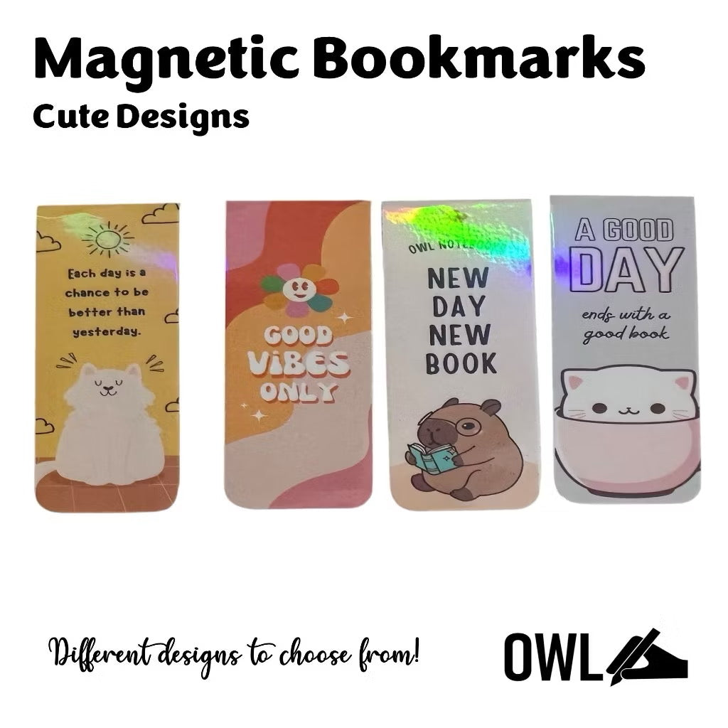 Owl Magnetic Bookmarks for Journaling and Reading