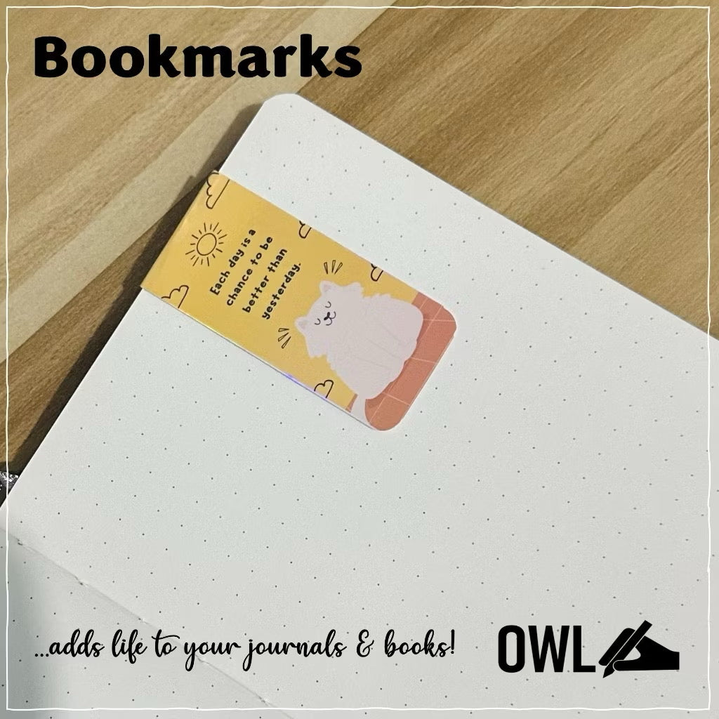 Owl Magnetic Bookmarks for Journaling and Reading