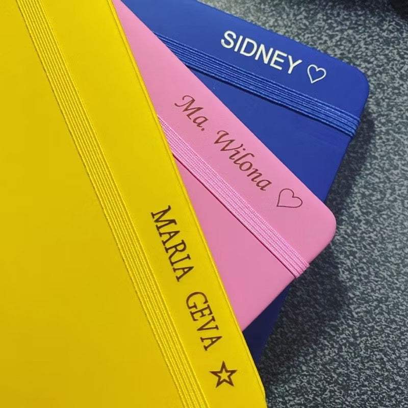 Owl Notebooks Personalized Journals (Engraved) with Ruled pages - A5 High Quality Paper Smooth Leather with Garter Lock
