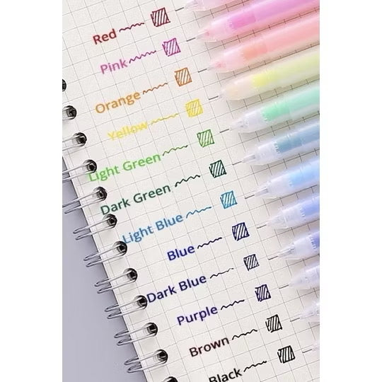 Owl Ph Colorful Japanese Gel Pens 0.5Mm Pointed In Frosted Case