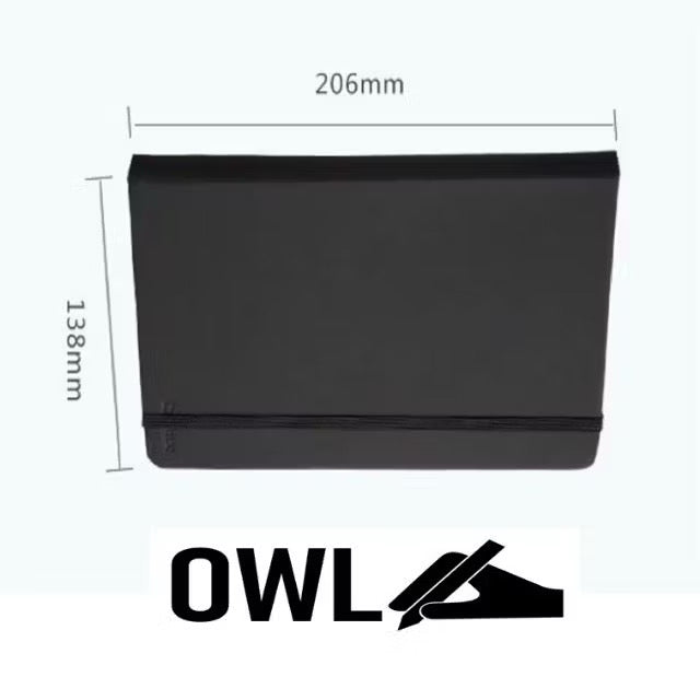 OWL High Quality Hardbound Notebooks with Garter Lock - Lined Pages - 80 sheets