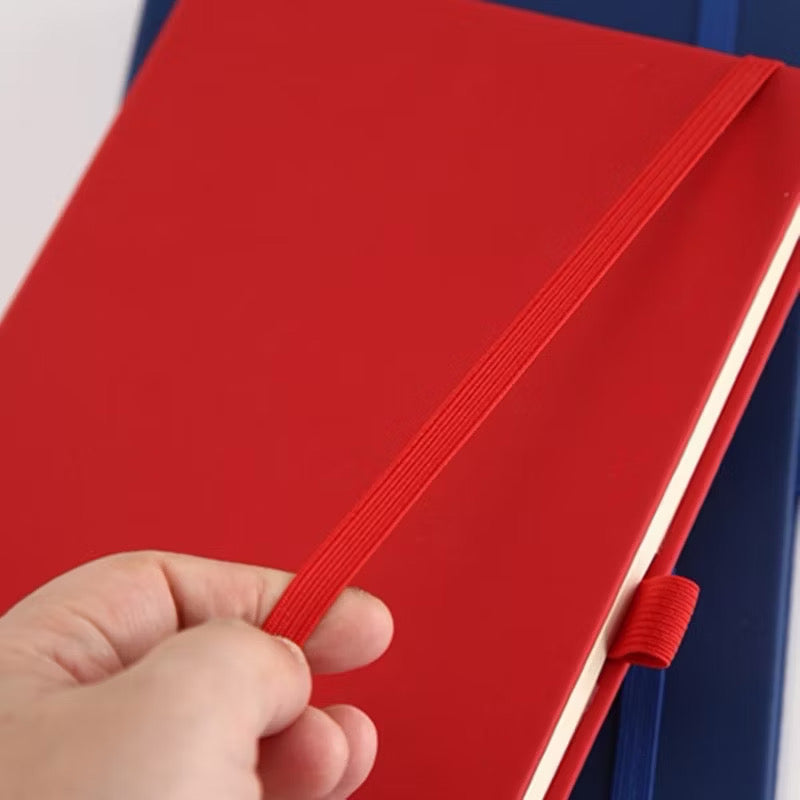 A5 Thick Hardbound Journal 140 Leaves With Pen Holder Leather Cover with Garter Lock and Bookmark