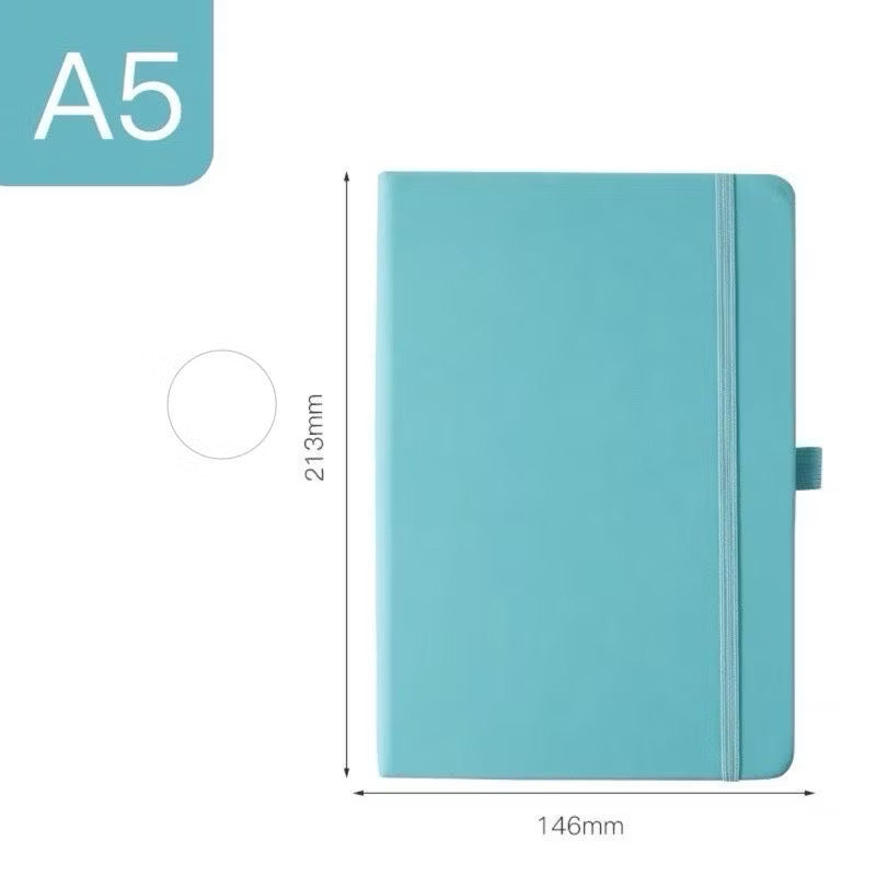 A5 Thick Hardbound Journal 140 Leaves With Pen Holder Leather Cover with Garter Lock and Bookmark