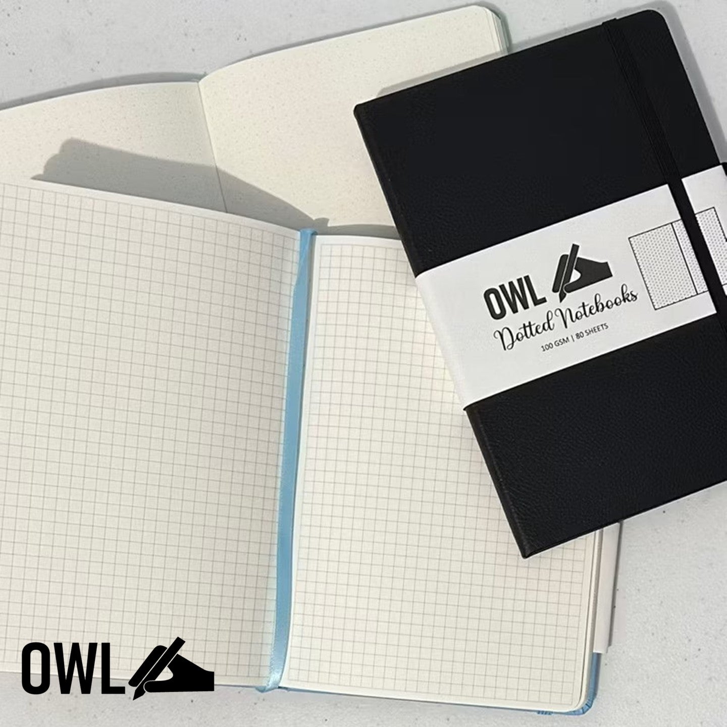 OWL Notebooks Hard Bound PU Leather Journals A5 size