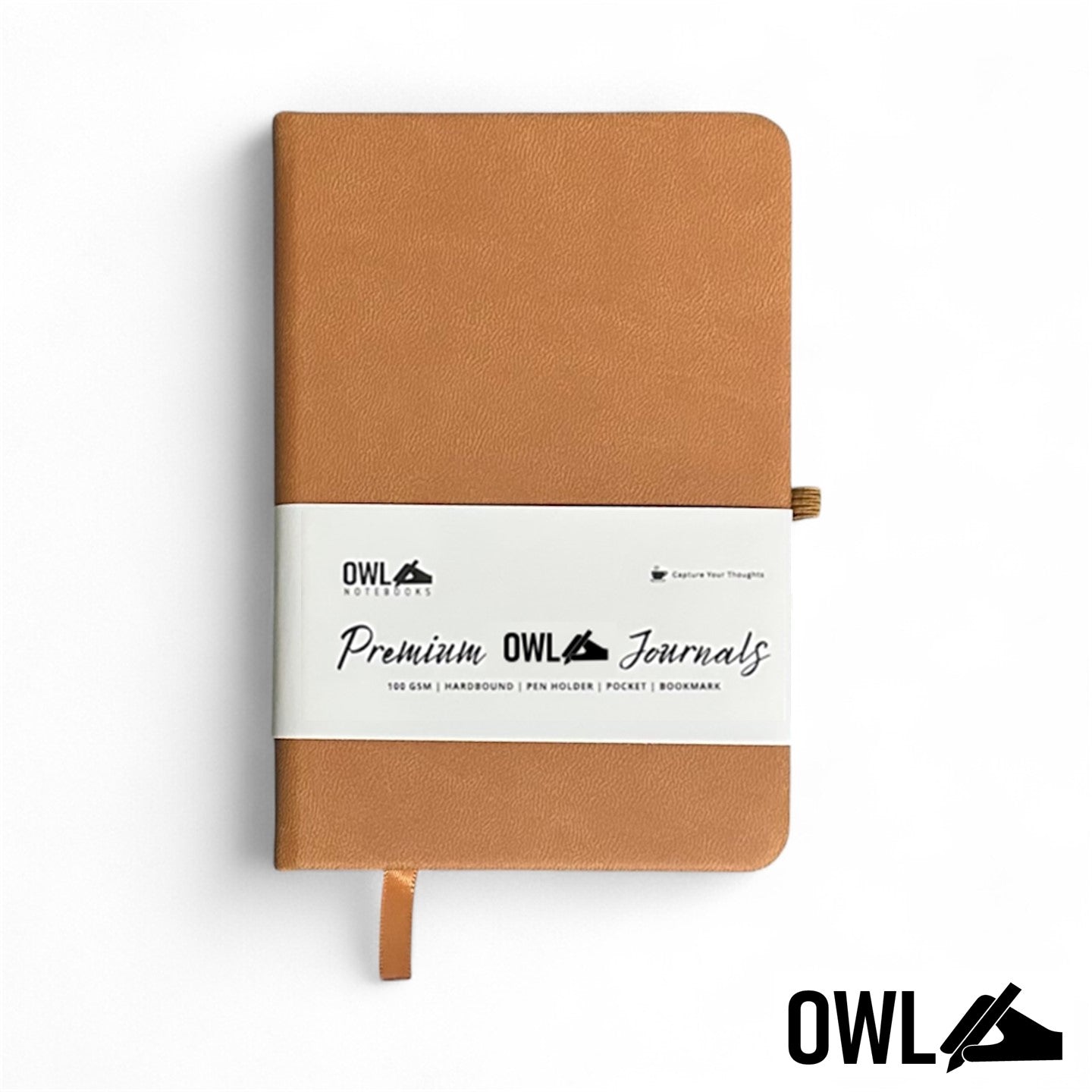 OWL NOTEBOOKS A6 SMALL BLANK / DOT / GRID 100 GSM Mini Sketch Journal Stationary Hard Bound PU Leather