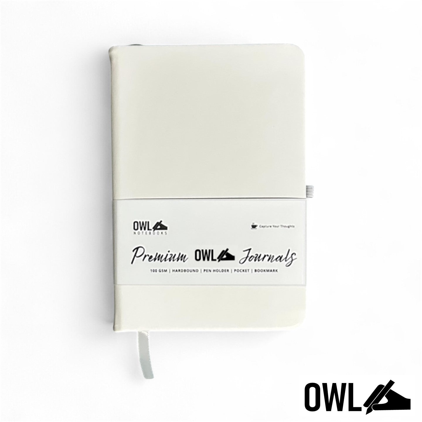 OWL NOTEBOOKS A6 SMALL BLANK / DOT / GRID 100 GSM Mini Sketch Journal Stationary Hard Bound PU Leather
