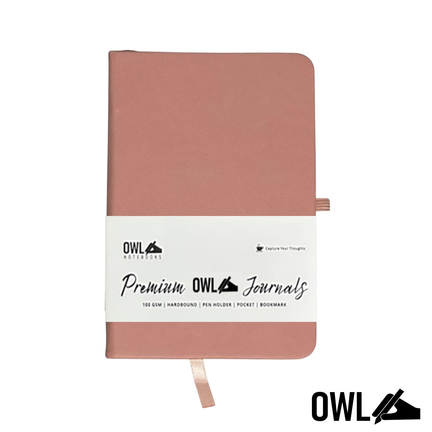 OWL NOTEBOOKS A6 SMALL BLANK / DOT / GRID 100 GSM Mini Sketch Journal Stationary Hard Bound PU Leather