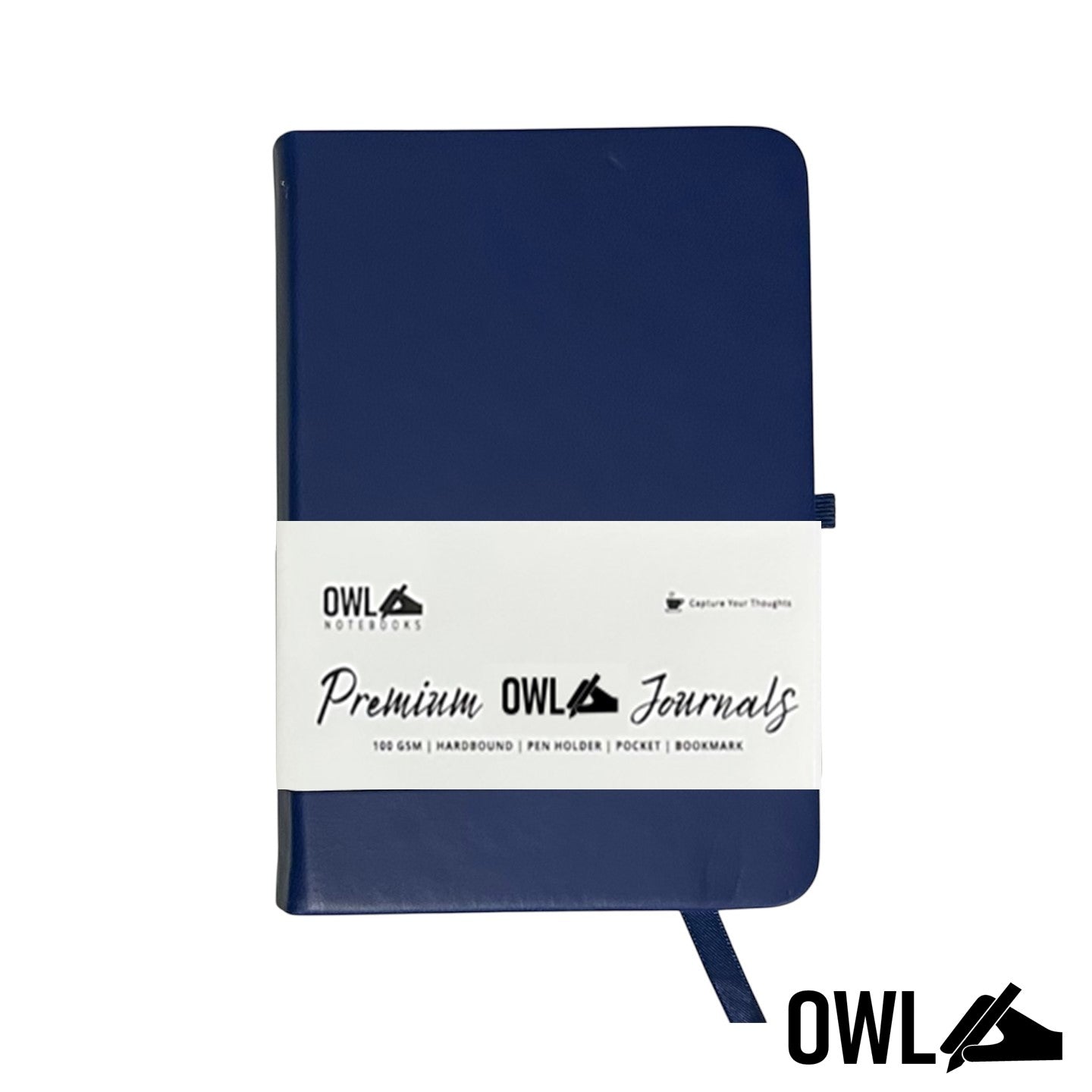 OWL NOTEBOOKS A6 SMALL BLANK / DOT / GRID 100 GSM Mini Sketch Journal Stationary Hard Bound PU Leather