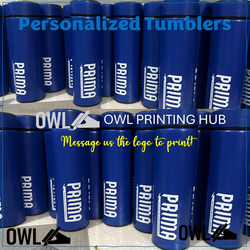 OWL Personalized Bulk 50 PCS / 30 PCS Printed Tumblers - Stainless 500 ml - High Quality UV Print