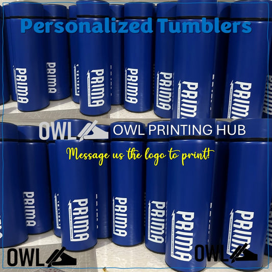 OWL Personalized Bulk 50 PCS / 30 PCS Printed Tumblers - Stainless 500 ml - High Quality UV Print