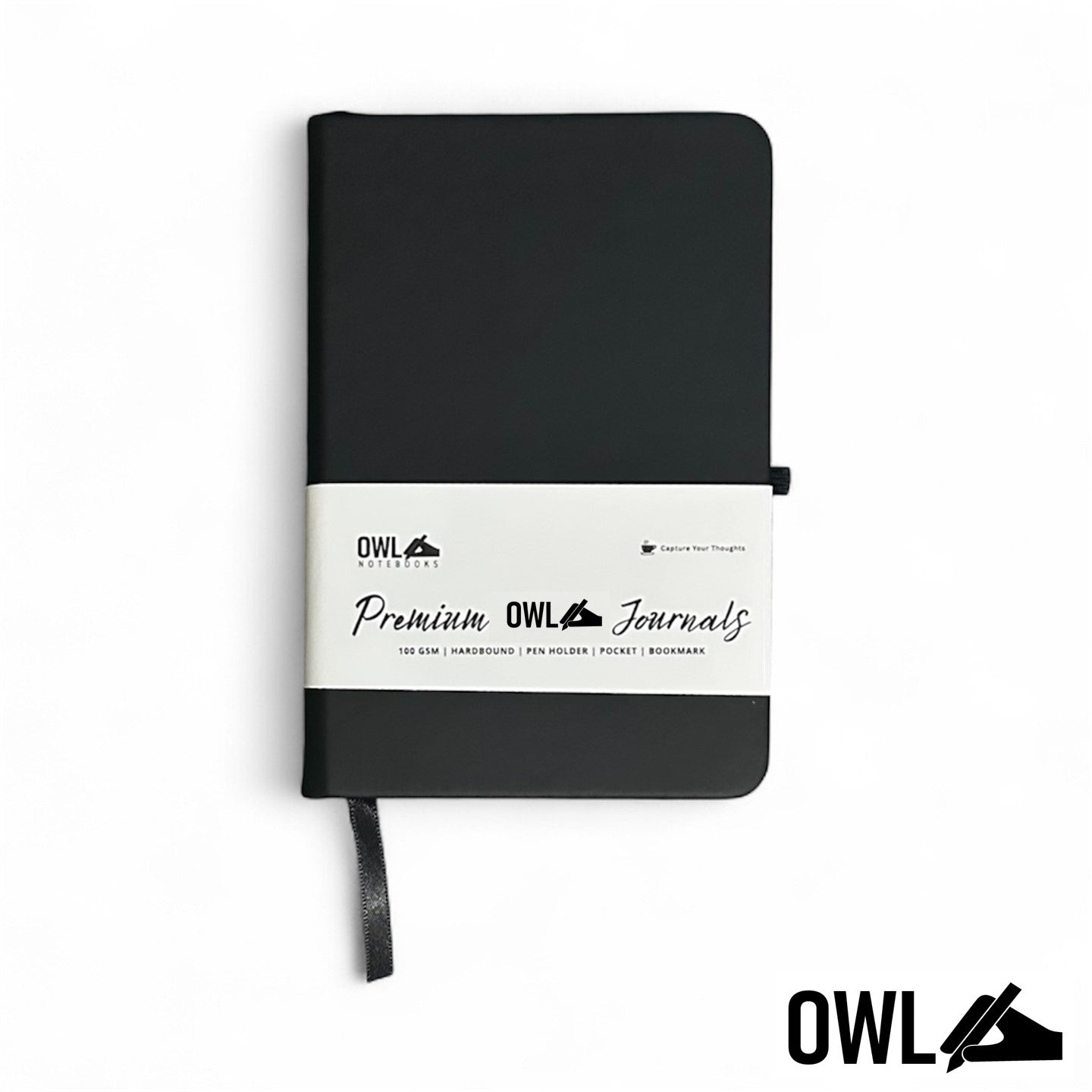 OWL NOTEBOOKS A6 SMALL BLANK / DOT / GRID 100 GSM Mini Sketch Journal Stationary Hard Bound PU Leather