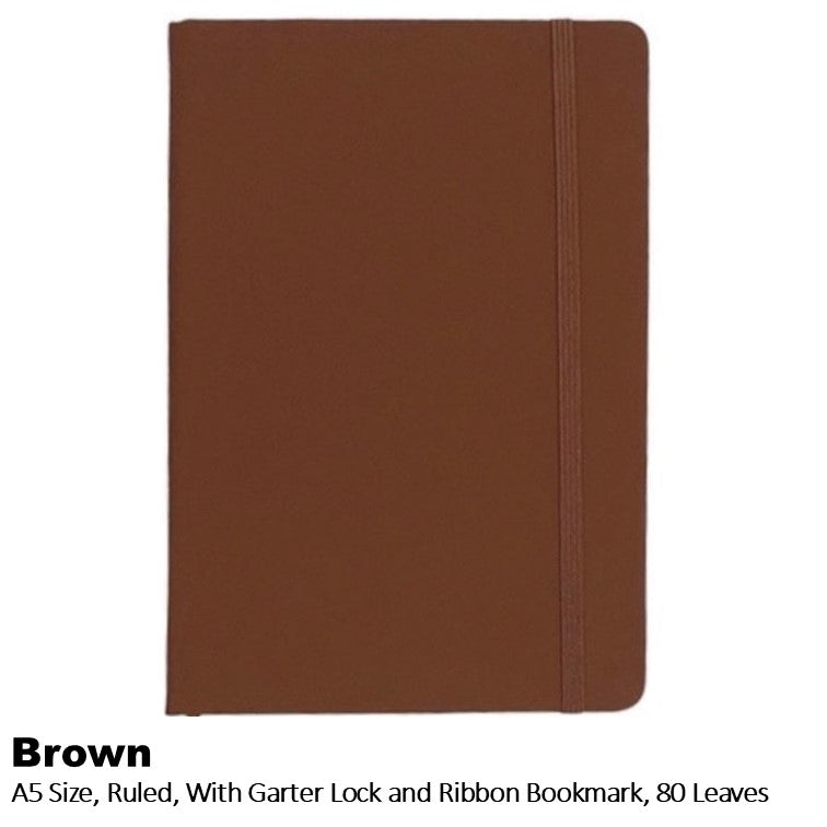OWL High Quality Hardbound Notebooks with Garter Lock - Lined Pages - 80 sheets
